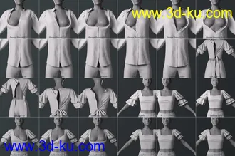 3D打印模型dForce Crisp Linen Outfit for Genesis 8 and 8.1 Females的图片