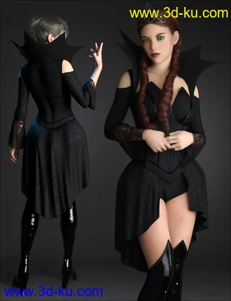 3D打印模型dForce Dark Princess Outfit Set for Genesis 8 and 8.1 Females的图片
