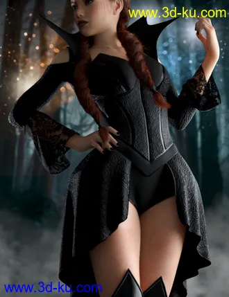 3D打印模型dForce Dark Princess Outfit Set for Genesis 8 and 8.1 Females的图片