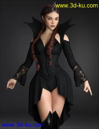 3D打印模型dForce Dark Princess Outfit Set for Genesis 8 and 8.1 Females的图片