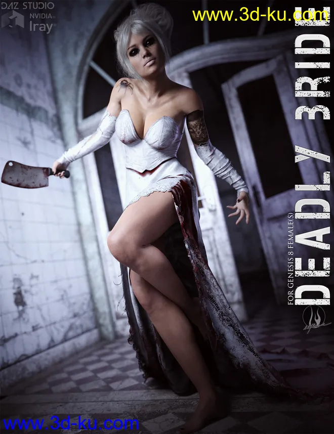 dForce Deadly Bride for Genesis 8 Females模型的图片1