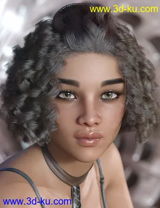 3D打印模型dForce Deja Hair for Genesis 3 and 8 Female(s)的图片