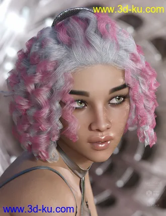 3D打印模型dForce Deja Hair for Genesis 3 and 8 Female(s)的图片