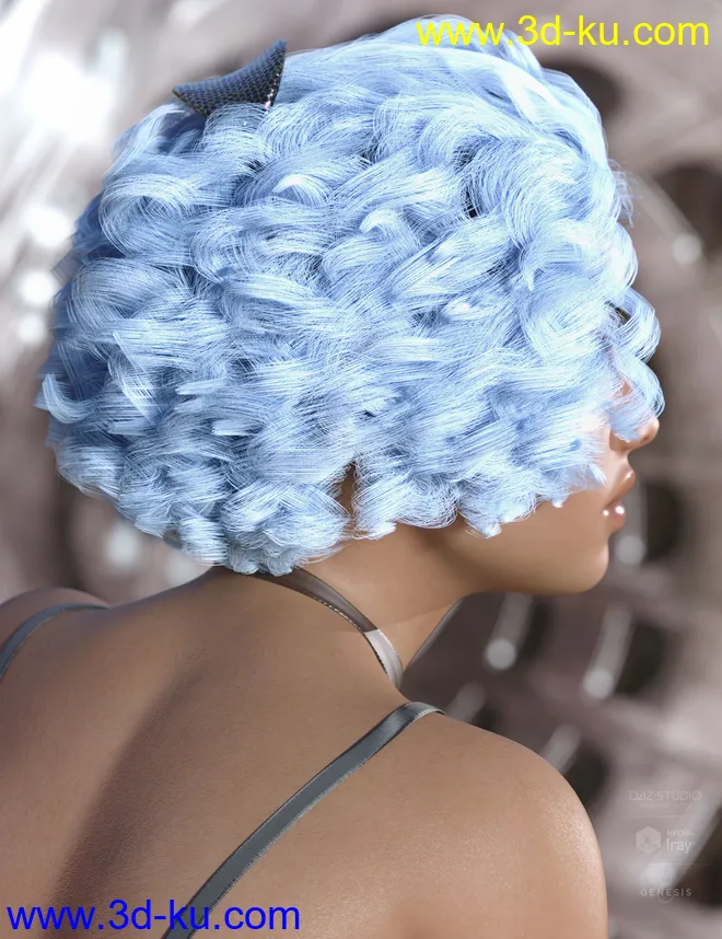 dForce Deja Hair for Genesis 3 and 8 Female(s)模型的图片9