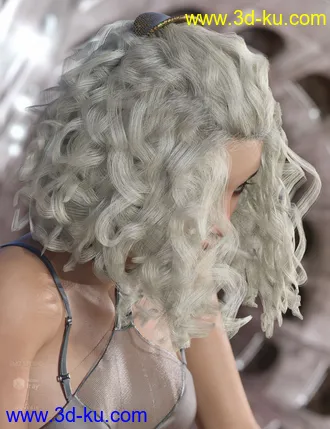 3D打印模型dForce Deja Hair for Genesis 3 and 8 Female(s)的图片