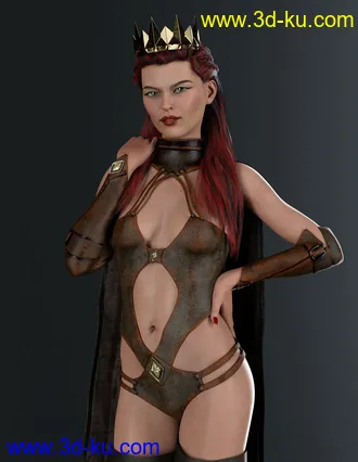 3D打印模型dForce Diamond Queen Outfit for Genesis 8 Females的图片