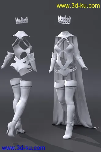 3D打印模型dForce Diamond Queen Outfit for Genesis 8 Females的图片