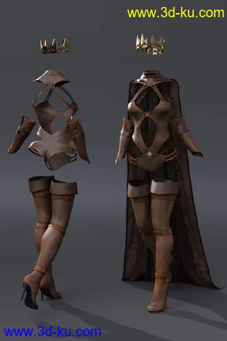 3D打印模型dForce Diamond Queen Outfit for Genesis 8 Females的图片