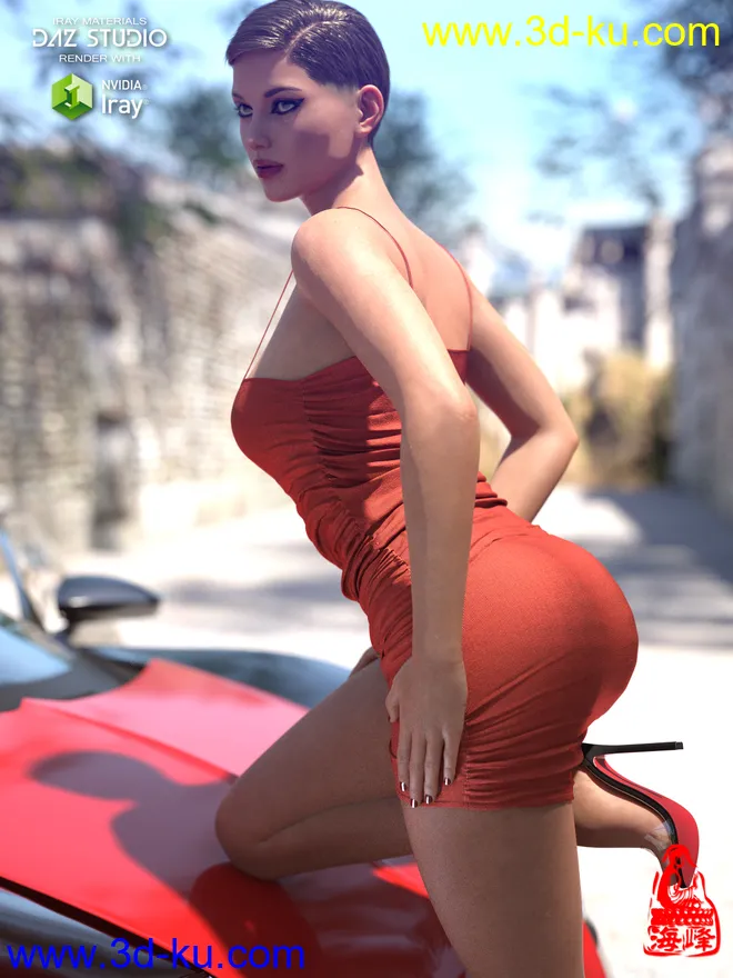 dForce Dreamy Dress for Genesis 8 and 8.1 Females模型的图片1