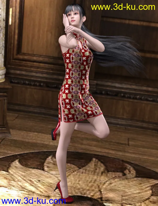 dForce East Wind Outfit for Genesis 8 Female(s)模型的图片1