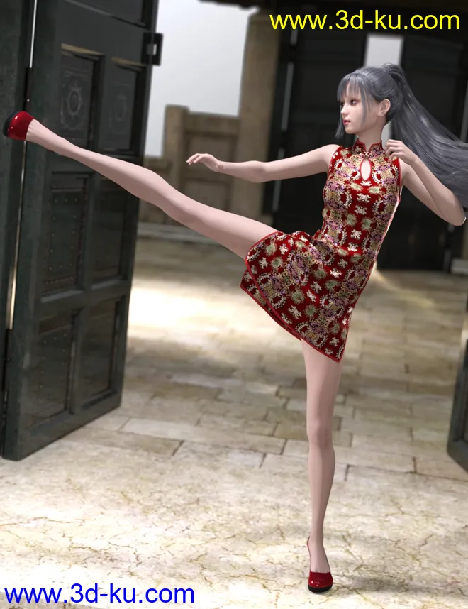 dForce East Wind Outfit for Genesis 8 Female(s)模型的图片3