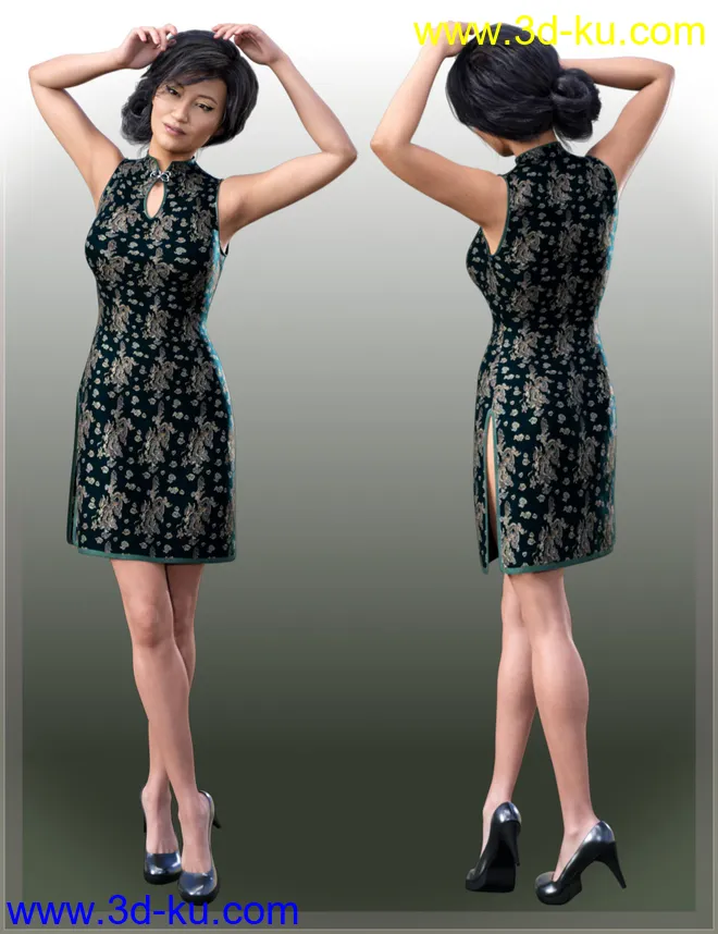 dForce East Wind Outfit for Genesis 8 Female(s)模型的图片4