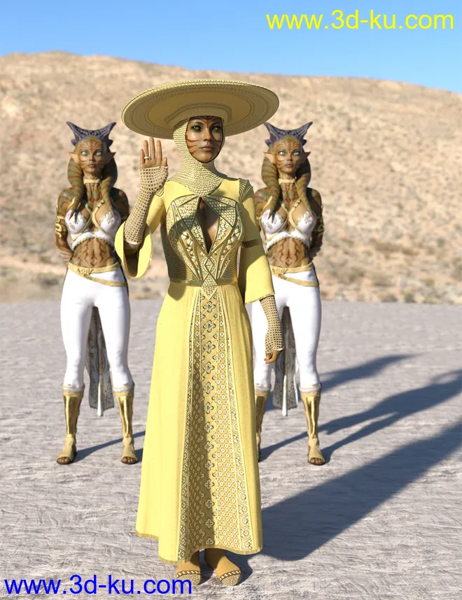 dForce Emissary Outfit for Genesis Females模型的图片2