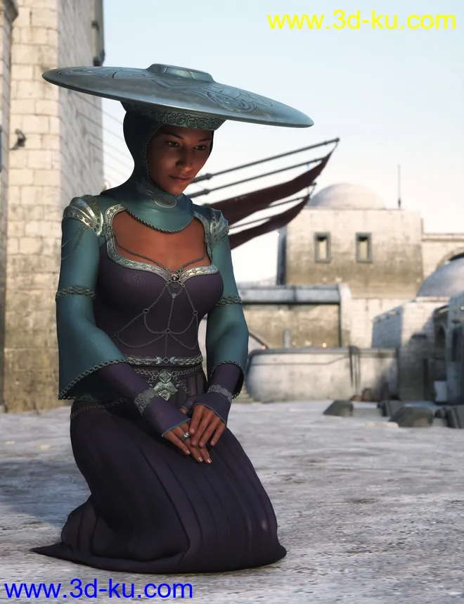 dForce Emissary Outfit for Genesis Females模型的图片3