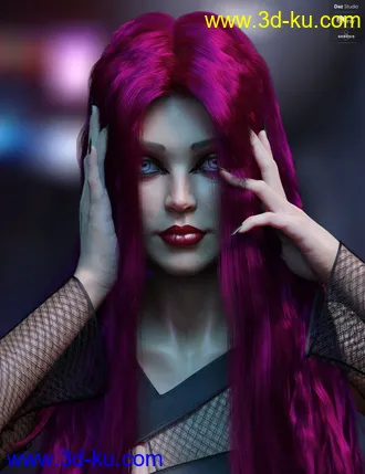 3D打印模型dForce Epona Wavy Hair for Genesis 8 Female(s)的图片