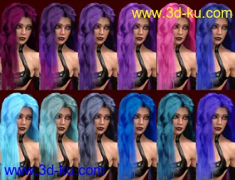 3D打印模型dForce Epona Wavy Hair for Genesis 8 Female(s)的图片