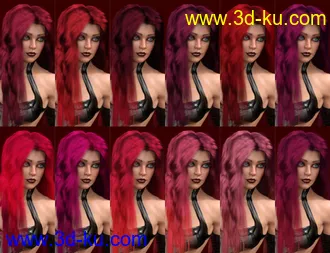 3D打印模型dForce Epona Wavy Hair for Genesis 8 Female(s)的图片