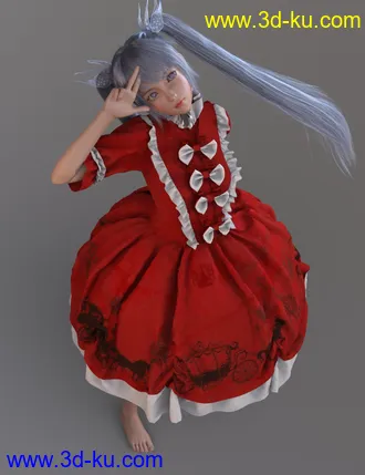 3D打印模型dForce European Style Dress for Genesis 8 Female(s)的图片