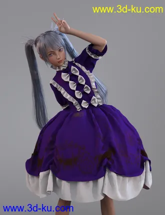3D打印模型dForce European Style Dress for Genesis 8 Female(s)的图片