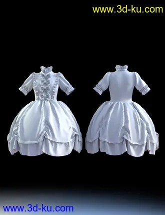 3D打印模型dForce European Style Dress for Genesis 8 Female(s)的图片