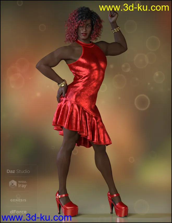 dForce Eveningwear for Genesis 8 Male(s)模型的图片2