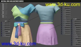 3D打印模型dForce Exes and Bows Outfit for Genesis 8 Female(s)的图片