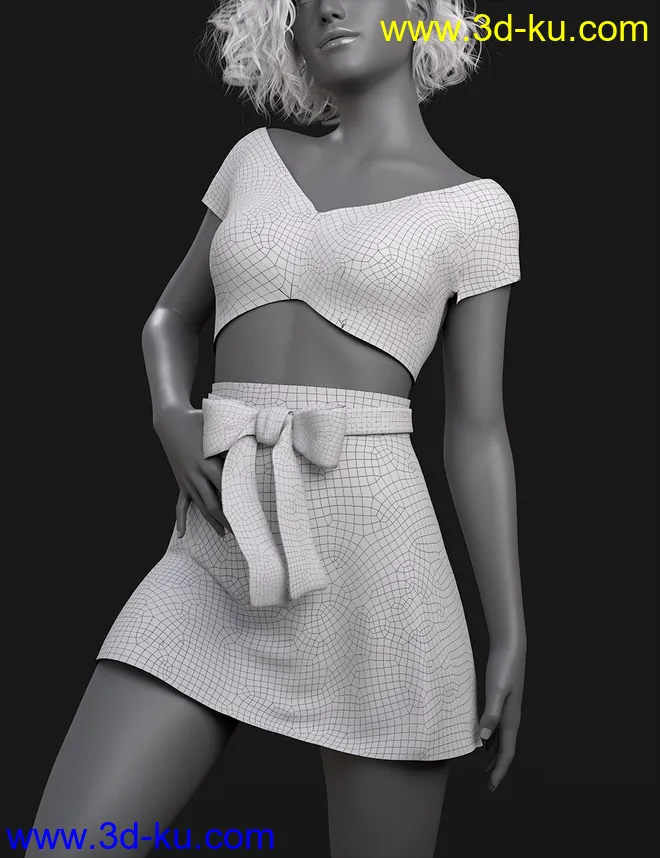 dForce Exes and Bows Outfit for Genesis 8 Female(s)模型的图片7