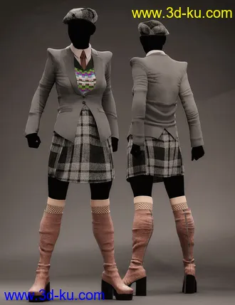 3D打印模型dForce Fashion Cadet Outfit Textures的图片