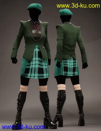 3D打印模型dForce Fashion Cadet Outfit Textures的图片