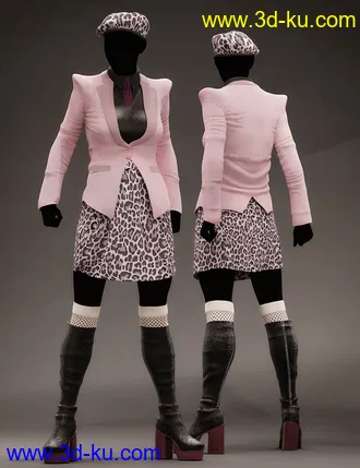 3D打印模型dForce Fashion Cadet Outfit Textures的图片