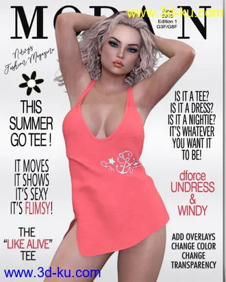 3D打印模型dforce Flimsy T Dress G3FG8F的图片