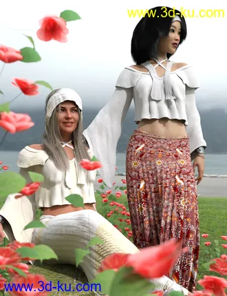 3D打印模型dForce Flower Girl Outfit for Genesis 8 Females的图片