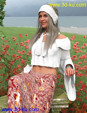 3D打印模型dForce Flower Girl Outfit for Genesis 8 Females的图片