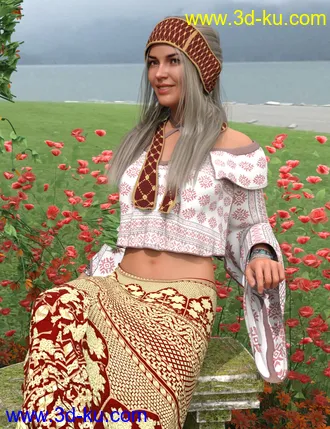 3D打印模型dForce Flower Girl Outfit for Genesis 8 Females的图片