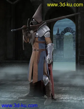 3D打印模型dForce Forlorn Swordsman Outfit for Genesis 8 and 8.1 Males的图片