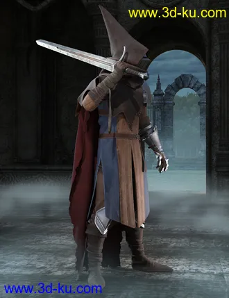 3D打印模型dForce Forlorn Swordsman Outfit for Genesis 8 and 8.1 Males的图片