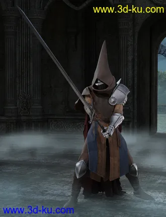 3D打印模型dForce Forlorn Swordsman Outfit for Genesis 8 and 8.1 Males的图片
