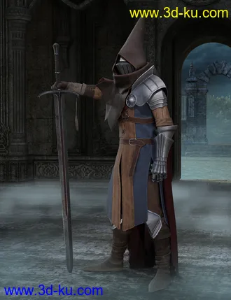 3D打印模型dForce Forlorn Swordsman Outfit for Genesis 8 and 8.1 Males的图片