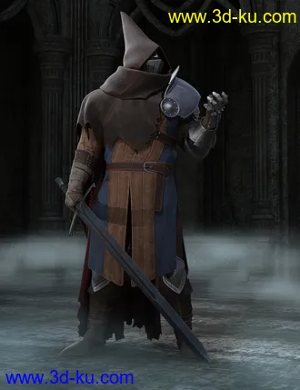 3D打印模型dForce Forlorn Swordsman Outfit for Genesis 8 and 8.1 Males的图片