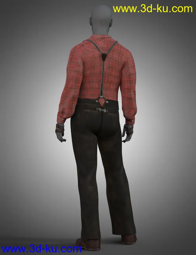 dForce Grit Outfit for Genesis 8 Males模型的图片6