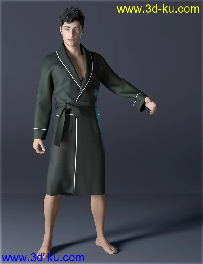dForce H&C Bathrobe for Genesis 8 Male(s)模型的图片1
