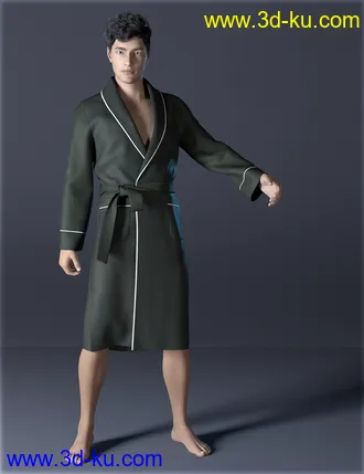 3D打印模型dForce H&C Bathrobe for Genesis 8 Male(s)的图片