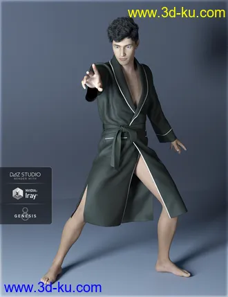 3D打印模型dForce H&C Bathrobe for Genesis 8 Male(s)的图片