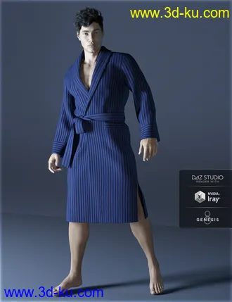3D打印模型dForce H&C Bathrobe for Genesis 8 Male(s)的图片