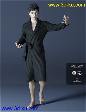 3D打印模型dForce H&C Bathrobe for Genesis 8 Male(s)的图片