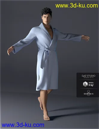 3D打印模型dForce H&C Bathrobe for Genesis 8 Male(s)的图片