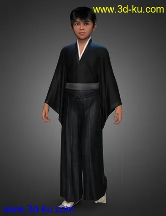 3D打印模型dForce Hakama and Kimono Outfit for Genesis 8.1 Male的图片