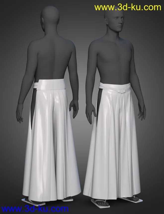 dForce Hakama and Kimono Outfit for Genesis 8.1 Male模型的图片6