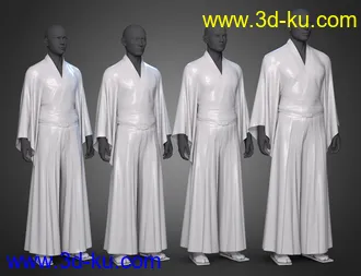3D打印模型dForce Hakama and Kimono Outfit for Genesis 8.1 Male的图片