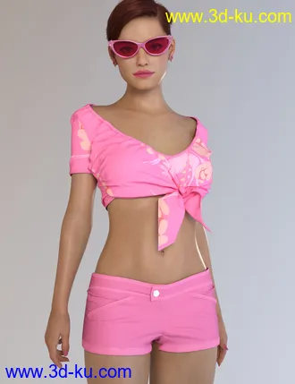 3D打印模型dForce Heidi Outfit for Genesis 8 and 8.1 Females的图片